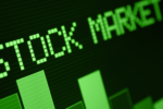 image of a screen with the words "stock market"