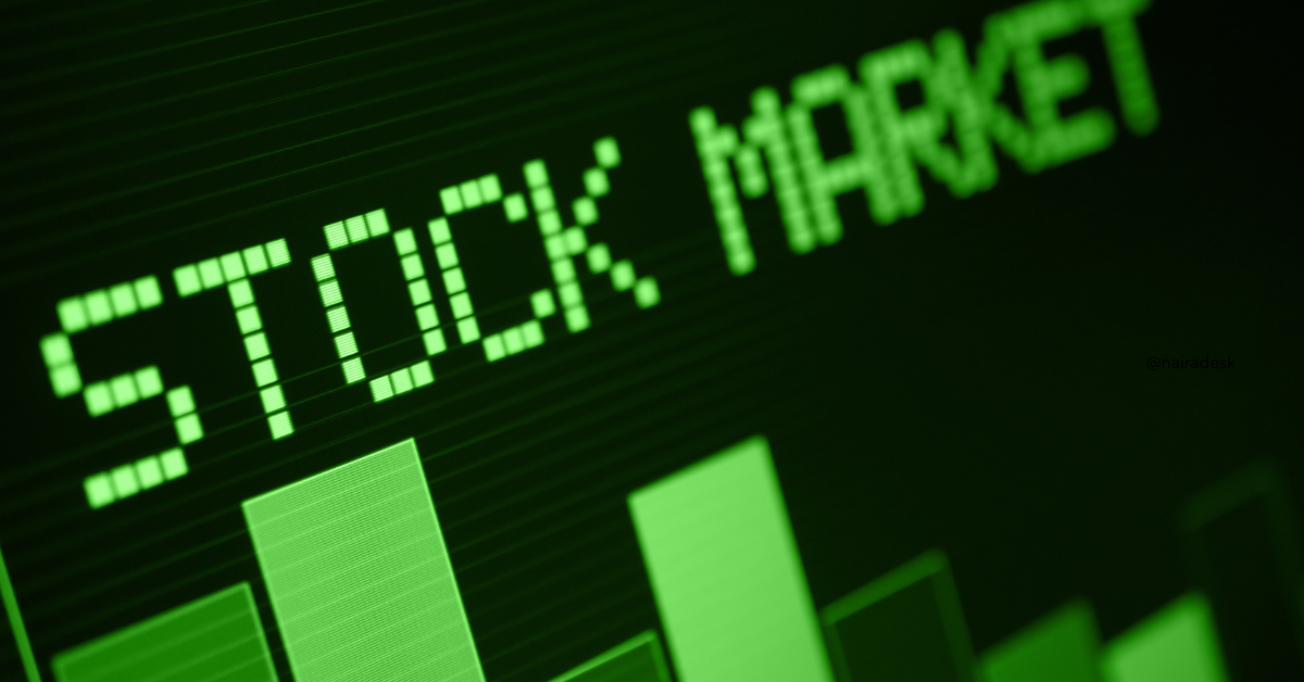 image of a screen with the words "stock market"